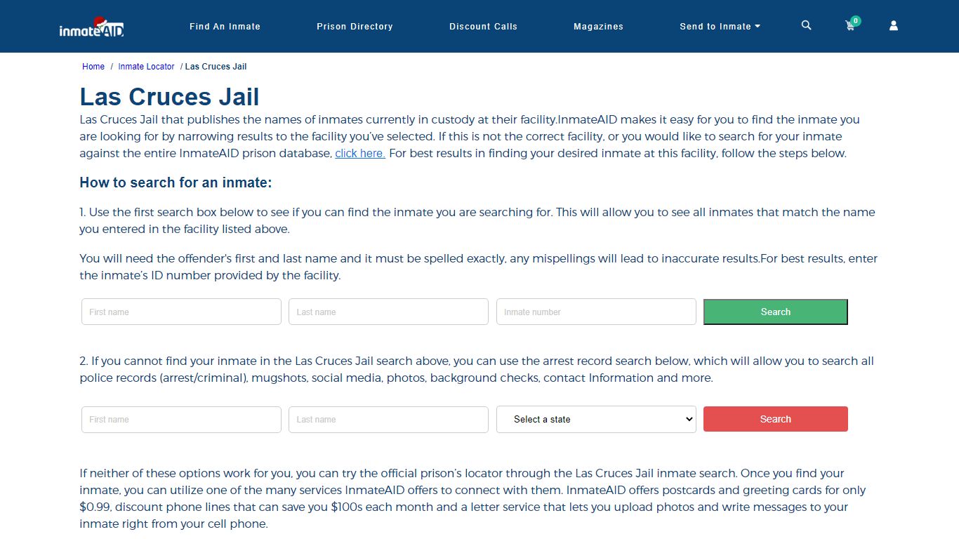 Las Cruces Jail - InmateAid